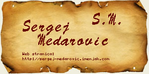 Sergej Medarović vizit kartica
